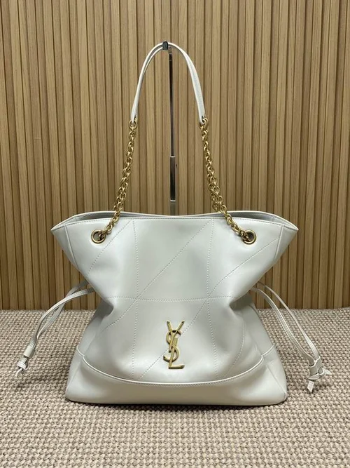 YSL Original Large Pochon Drawstring Bag Authentic Leather