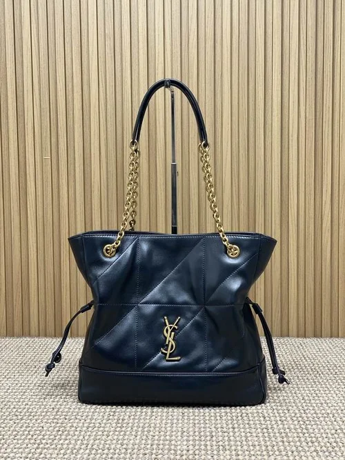 YSL Original Large Pochon Drawstring Bag Authentic Leather