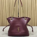 YSL Original Large Pochon Drawstring Bag Authentic Leather
