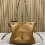 YSL Original Large Pochon Drawstring Bag Authentic Leather