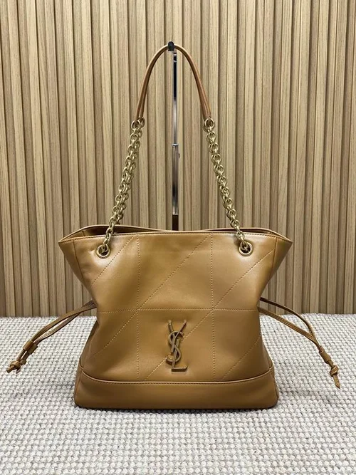 YSL Original Large Pochon Drawstring Bag Authentic Leather