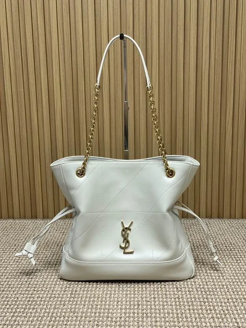 YSL Original Large Pochon Drawstring Bag Authentic Leather