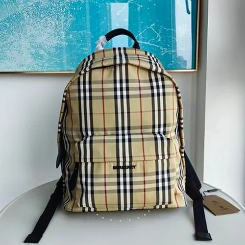 Burberry Original Backpack Large Check Canvas Authentic Luxury