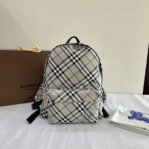 Burberry Original Backpack Large Check Canvas Authentic Luxury