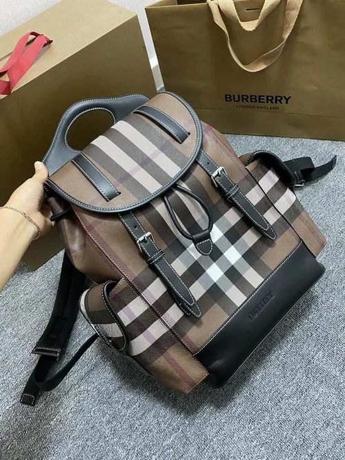 Burberry Original Backpack Large Check Canvas Authentic Luxury