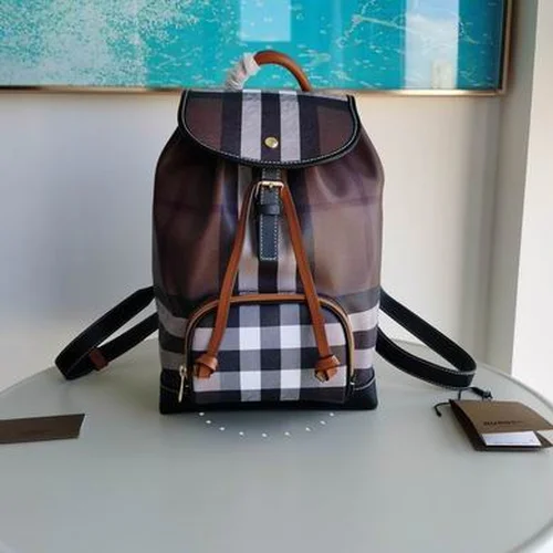 Burberry Original Backpack Large Check Canvas Authentic Luxury
