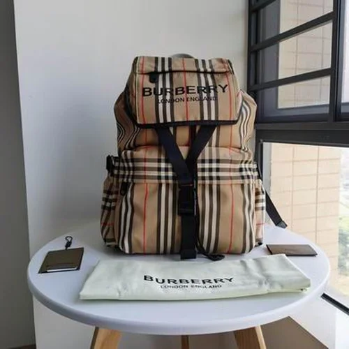 Burberry Original Backpack Large Check Canvas Authentic Luxury