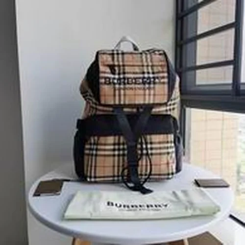 Burberry Original Backpack Large Check Canvas Authentic Luxury