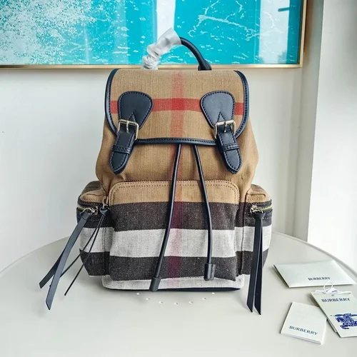 Burberry Original Backpack Large Check Canvas Authentic Luxury