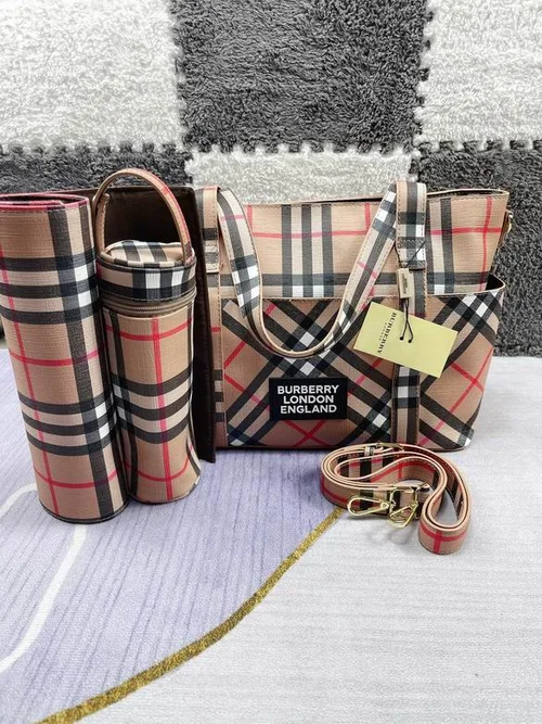 11 Burberry Mummy Diaper Bag Large Check Canvas Women Luxury