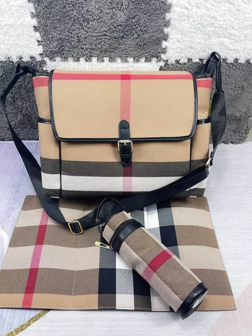 11 Burberry Mummy Diaper Bag Large Check Canvas Women Luxury