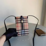 Burberry Original Cell Phone Bag Authentic Mini Check Luxury