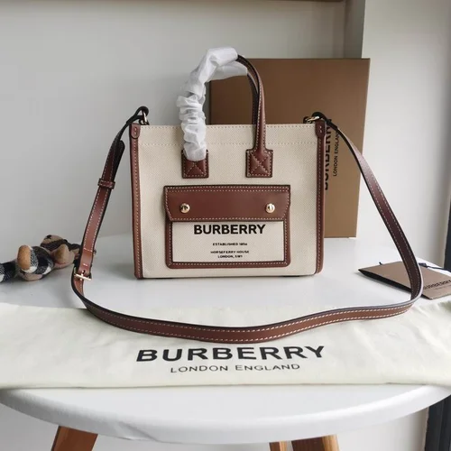 Burberry Original Large Tote Bag Authentic Check Canvas Luxury
