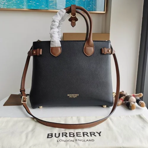 Burberry Original Large Tote Bag Authentic Check Canvas Luxury