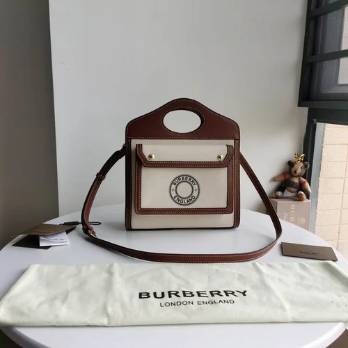 11 Burberry Large Tote Bag Check Canvas Women Luxury Shopping