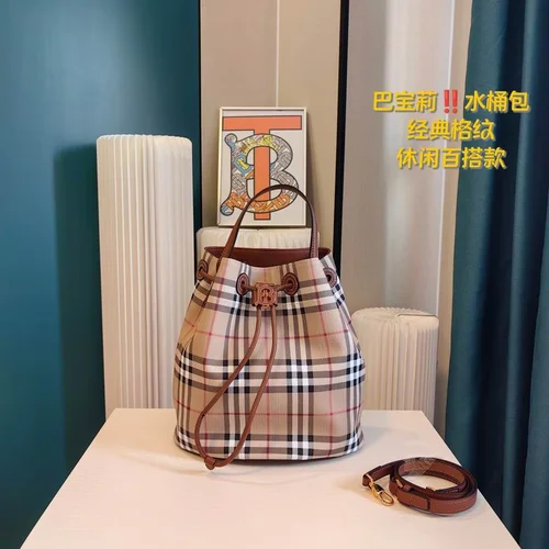 11 Burberry Bucket Bag Small Drawstring Women Luxury Check