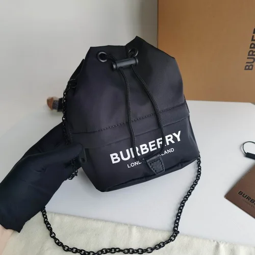 Burberry Original Bucket Bag Authentic Check Canvas Luxury