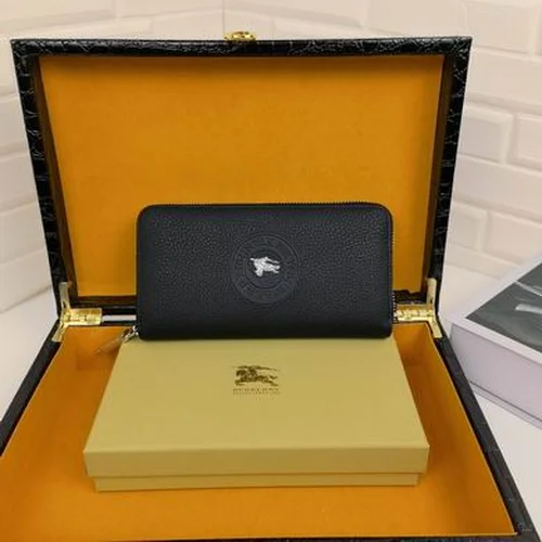 11 Burberry Women's Wallet Check Pattern Luxury Leather Designer