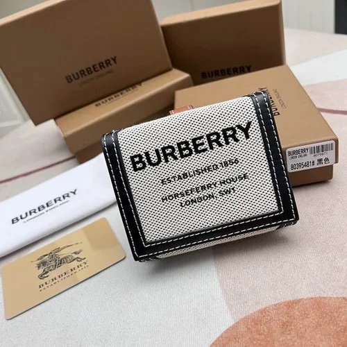11 Burberry Women's Wallet Check Pattern Luxury Leather Designer