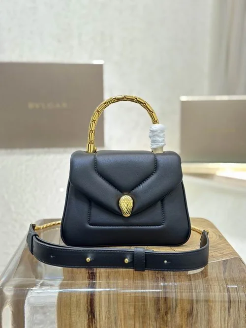 Bvlgari Serpenti Handbag Medium Leather Women Luxury Designer