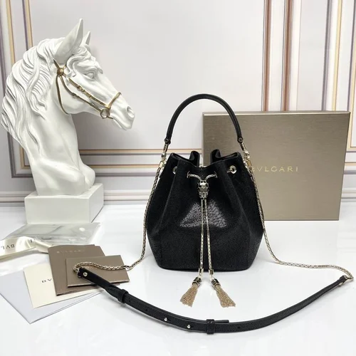 Bvlgari Serpenti Bucket Bag Small Leather Women Luxury Designer
