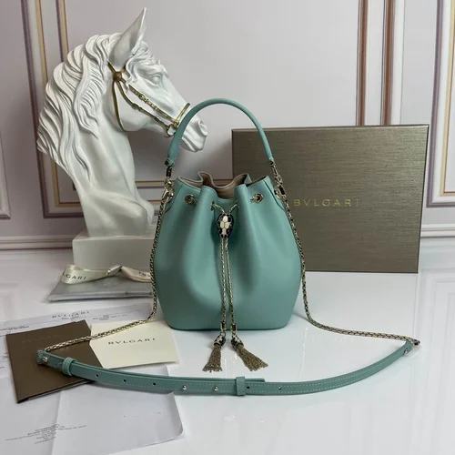 Bvlgari Serpenti Bucket Bag Small Leather Women Luxury Designer