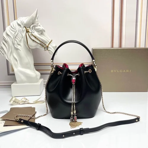 Bvlgari Serpenti Bucket Bag Small Leather Women Luxury Designer