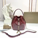 Bvlgari Serpenti Bucket Bag Small Leather Women Luxury Designer