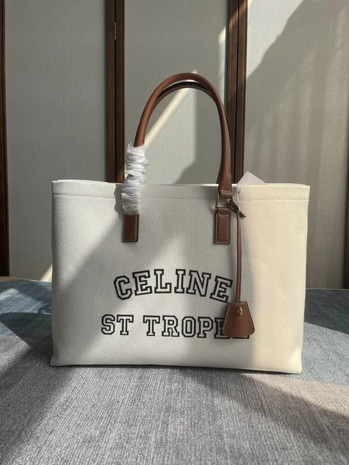 Celine Original Large Tote Bag Authentic Triomphe Canvas Luxury