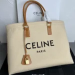 Celine Original Large Tote Bag Authentic Triomphe Canvas Luxury