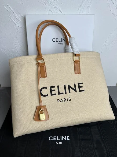 Celine Original Large Tote Bag Authentic Triomphe Canvas Luxury
