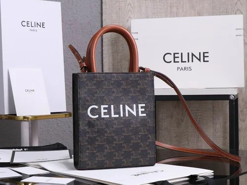 Celine Original Large Tote Bag Authentic Triomphe Canvas Luxury