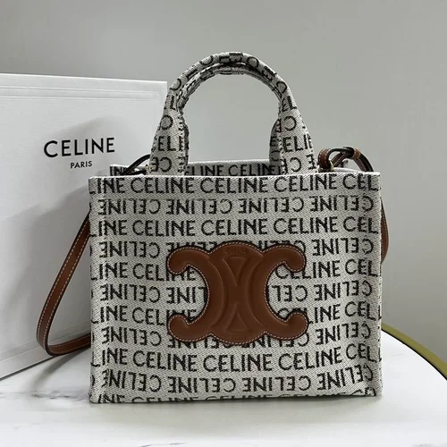 Celine Original Large Tote Bag Authentic Triomphe Canvas Luxury