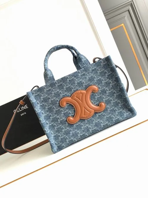 Celine Original Large Tote Bag Authentic Triomphe Canvas Luxury