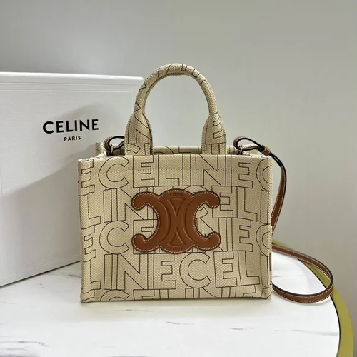 Celine Original Large Tote Bag Authentic Triomphe Canvas Luxury