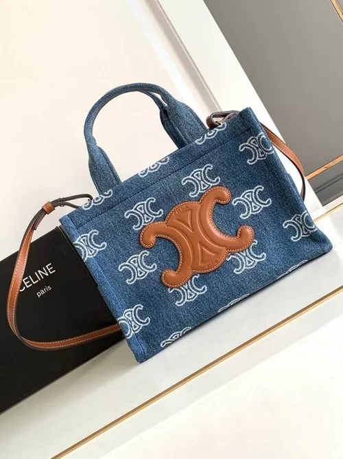 Celine Original Large Tote Bag Authentic Triomphe Canvas Luxury