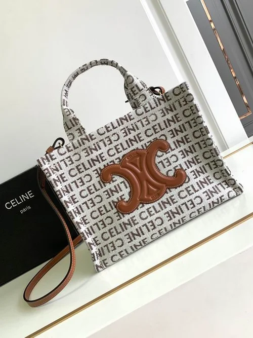 Celine Original Large Tote Bag Authentic Triomphe Canvas Luxury