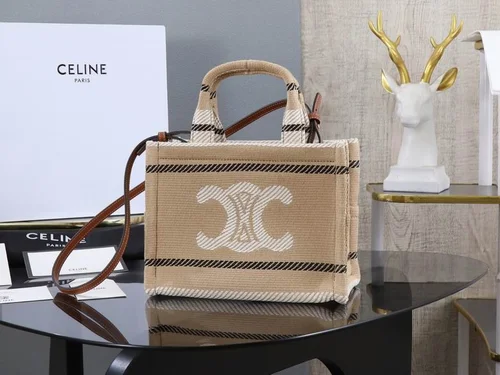 Celine Original Large Tote Bag Authentic Triomphe Canvas Luxury