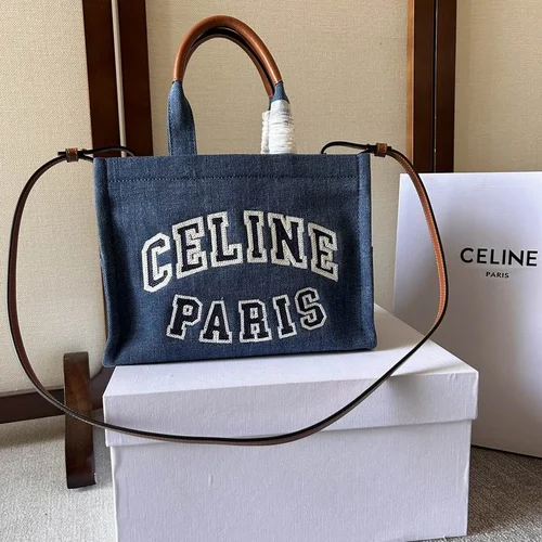 Celine Original Large Tote Bag Authentic Triomphe Canvas Luxury