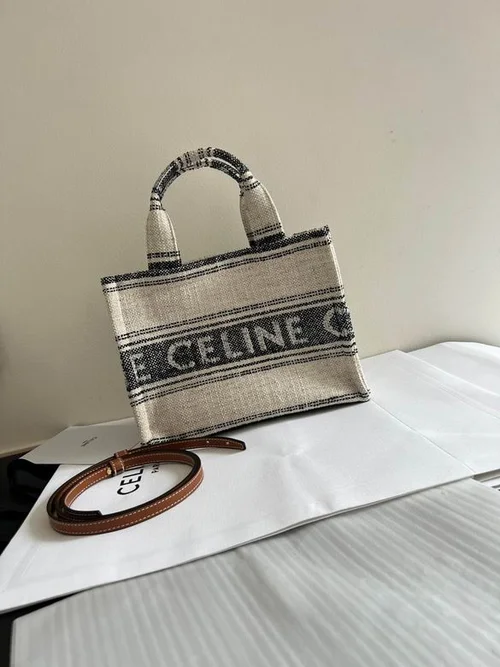 Celine Original Large Tote Bag Authentic Triomphe Canvas Luxury