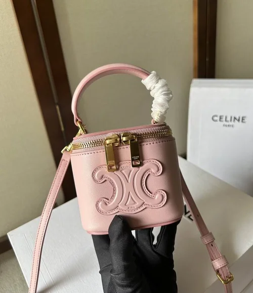 Celine Makeup Cosmetic Pouch Women Luxury Leather Designer