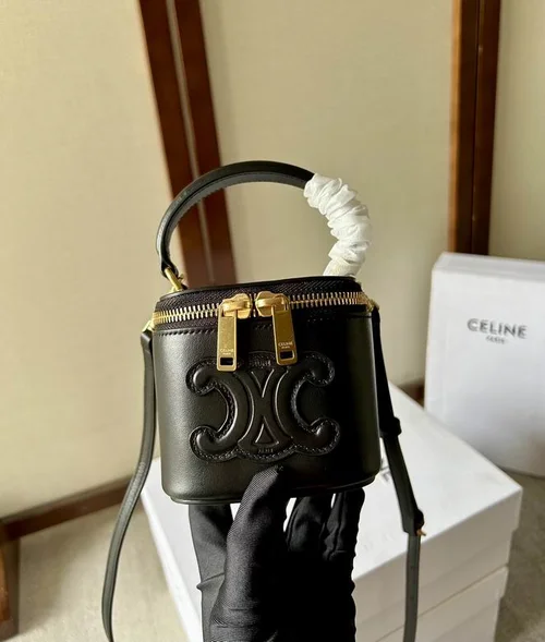 Celine Makeup Cosmetic Pouch Women Luxury Leather Designer