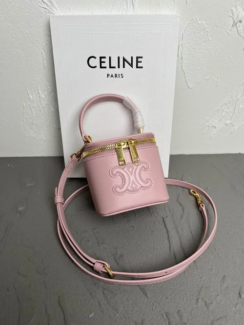 Celine Makeup Cosmetic Pouch Women Luxury Leather Designer