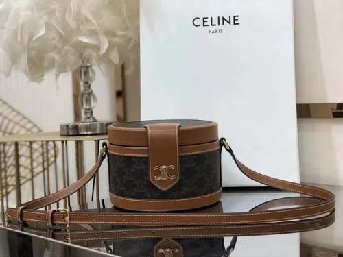 Celine Makeup Cosmetic Pouch Women Luxury Leather Designer