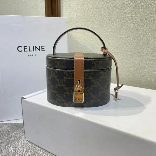 Celine Makeup Cosmetic Pouch Women Luxury Leather Designer