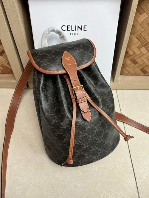 Celine Original Backpack Women Men Luxury Triomphe Canvas