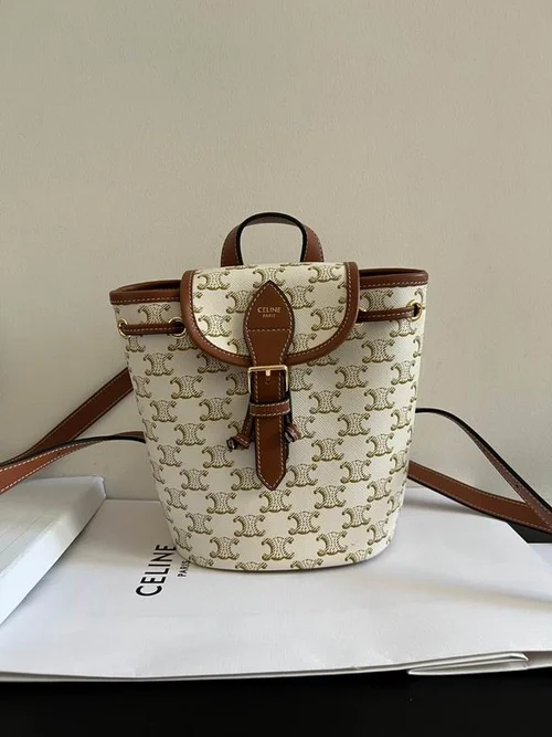 Celine Original Backpack Women Men Luxury Triomphe Canvas