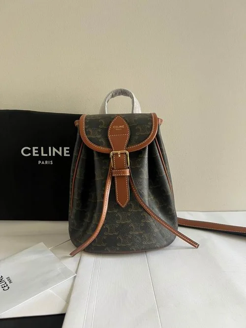 Celine Original Backpack Women Men Luxury Triomphe Canvas