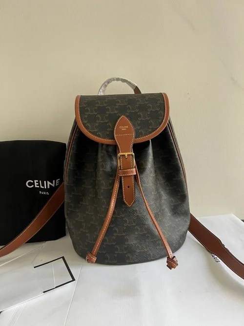 Celine Original Backpack Women Men Luxury Triomphe Canvas