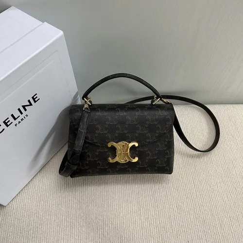 Celine Original Women's Handbag Authentic Triomphe Canvas Luxury